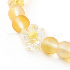 Frosted Round Spray Painted Glass Beaded Mobile Straps&nbsp;HJEW-JM00467-04