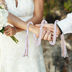 Cotton Cord Composite Board Wrist Corsages for Wedding&nbsp;HJEW-ME00157