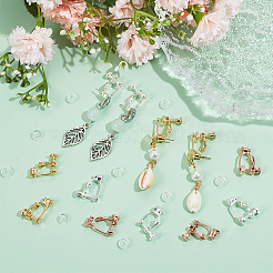24Pcs 3 Colors Brass Screw On Clip-on Earring Findings&nbsp;KK-SP0001-19