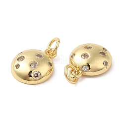 Rack Plating Brass Micro Pave Cubic Zirconia Pendants&nbsp;KK-I706-14G