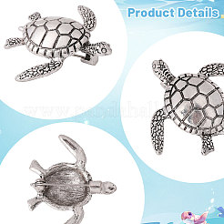 12Pcs Turtle Alloy Lapel Pinks for Backpack Clothes&nbsp;JEWB-CA0001-88AS