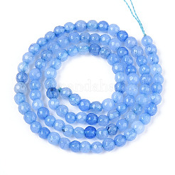 Dyed Natural White Jade Beads Strands&nbsp;G-T139-4mm-60-16