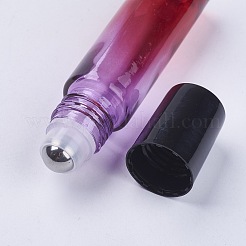 10ml Glass Gradient Color Essential Oil Empty Roller Ball Bottles&nbsp;X-MRMJ-WH0011-B04-10ml