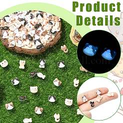 100Pcs Cat & Fish Resin Cabochons&nbsp;MRMJ-CJ0001-40