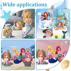 12Pcs 4 Styles Mermaid Resin Display Decorations&nbsp;DJEW-GA0001-45