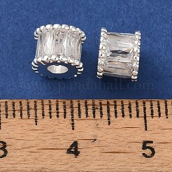 Rack Plating Brass Pave Clear Cubic Zirconia Beads&nbsp;KK-M285-29S