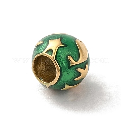 Ion Plating(IP) 304 Stainless Steel Enamel European Beads&nbsp;STAS-G308-05G