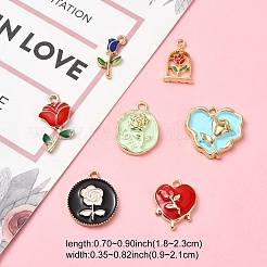 20Pcs 20 Styles Alloy Enamel Pendants&nbsp;ENAM-YW0004-02
