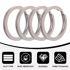 5Pcs Titanium Alloy Split Key Rings&nbsp;FIND-BBC0005-45A
