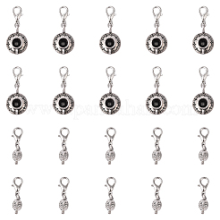 10Pcs 2 Styles Teapot and Coffee Cup Tibetan Style Alloy Pendant Decorations&nbsp;HJEW-YW00138