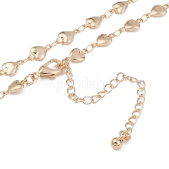 Simple Alloy Heart Link Chain Necklaces for Women&nbsp;NJEW-K384-05KCG