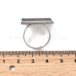 304 Stainless Steel Adjustable Ring Settings&nbsp;STAS-D374-02P-02