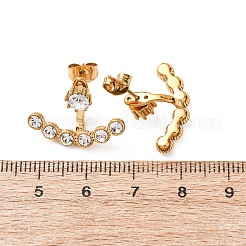 304 Stainless Steel Curved Stud Earrings for Women&nbsp;EJEW-A163-01G