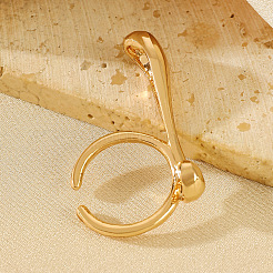 Zinc Alloy Open Cuff Rings for Women&nbsp;WH-WG0A441-01