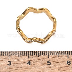 304 Stainless Steel Rhinestone Finger Rings for Women&nbsp;SA-CBA0E8A-07G