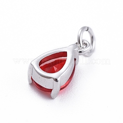 Brass Micro Pave Cubic Zirconia Pendants&nbsp;ZIRC-E164-64P