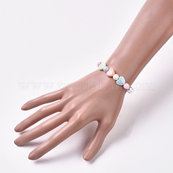 Kids Acrylic Beaded Stretch Bracelets&nbsp;BJEW-JB04833-M