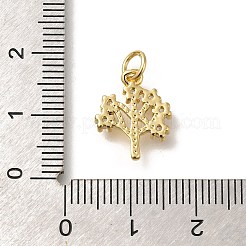 Rack Plating Brass with Cubic Zirconia Pendants&nbsp;KK-Z086-10G-01