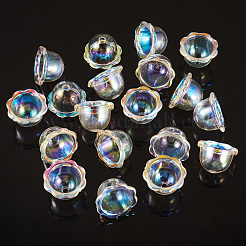 30Pcs UV Plating Acrylic Bead Caps&nbsp;PACR-TA0001-17E