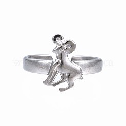 Non-Tarnish 304 Stainless Steel 12 Constellations/Zodiac Signs Open Cuff Ring for Women&nbsp;RJEW-S405-156P
