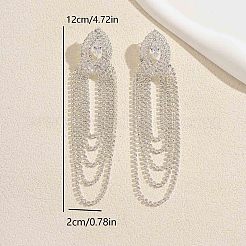 Brass Rhinestone Stud Earrings for Women&nbsp;DO8173