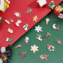 40Pcs 20 Style Light Gold Alloy Enamel Pendants&nbsp;FIND-SC0002-65