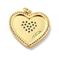 Brass Micro Pave Cubic Zirconia Pendants&nbsp;KK-E015-18G