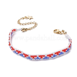 Handmade Glass Seed Beaded Bracelets for Women&nbsp;BJEW-MZ00156-01