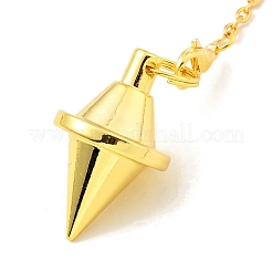 Brass Cable Chain Pointed Dowsing Pendulums&nbsp;HJEW-D004-04G