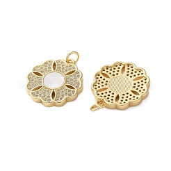 Brass Micro Pave Cubic Zirconia Pendants&nbsp;KK-U070-17A-G