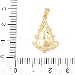Christmas Brass Micro Pave Cubic Zirconia Pendants&nbsp;KK-K413-01D-G