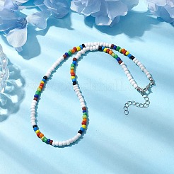 Bohemia Glass Seed Beaded Necklaces&nbsp;NJEW-JN04780