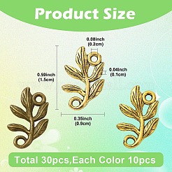 30Pcs 3 Colors Tibetan Style Alloy Connector Charms&nbsp;FIND-YW0011-19