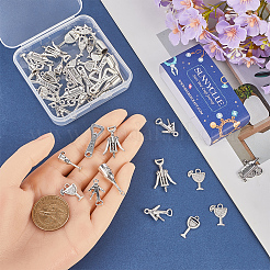 54pcs 9 styles Tibetan Style Alloy Pendants&nbsp;FIND-SC0010-71