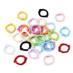 28Pcs 14 Colors Baking Paint Zinc Alloy Spring Gate Rings&nbsp;FIND-TA0010-21