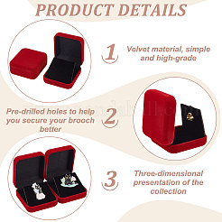 Flocking Plastic Badge Storage Box&nbsp;CON-WH0105-04C