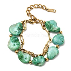 304 Stainless Steel & Dyed Natural Shell Double Layer Bracelets&nbsp;BJEW-G763-06G
