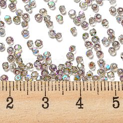 Full Rainbow Plated Transparent Electroplate Glass Beads&nbsp;EGLA-M030-02A-FR03