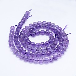 Natural Amethyst Round Bead Strands&nbsp;G-M212-6mm-03A