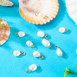 10Pcs Natural Cultured Freshwater Pearl Pendants&nbsp;PALLOY-TAC0218