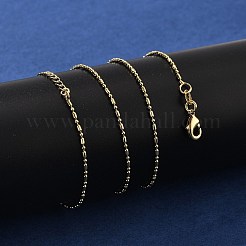 Brass Ball Chain Necklaces&nbsp;KK-P304-03KCG