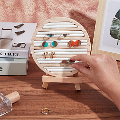 Round Wood Ring Display Trays&nbsp;RDIS-WH0011-38