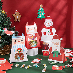 24Pcs 4 Styles Christmas Folding Gift Boxes&nbsp;CON-BC0007-09