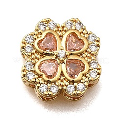 Brass Pave Cubic Zirconia Multi-strand Links&nbsp;KK-F913-13G