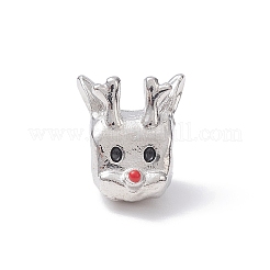 Christmas Theme Alloy Enamel European Beads&nbsp;MPDL-Q213-03P