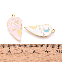 304 Stainless Steel Enamel Split Pendants&nbsp;STAS-T074-03G