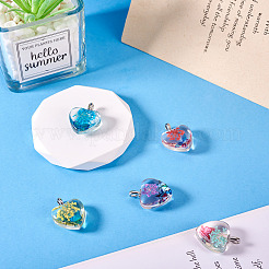 5Pcs Transparent Glass Pendants&nbsp;GLAA-TA0002-81
