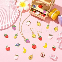 60Pcs 10 Styles Alloy Enamel Pendants&nbsp;ENAM-CJ0007-18
