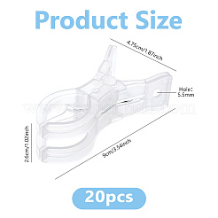 20Pcs ABS Plastic Clothes Drying Clip&nbsp;AJEW-WH0410-190A