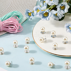 20Pcs ABS Plastic Pearl No Sewing Buttons&nbsp;BUTT-CY0001-22A